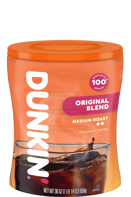 Dunkin’ Original Blend Medium Roast Ground Coffee, 30 oz Canister