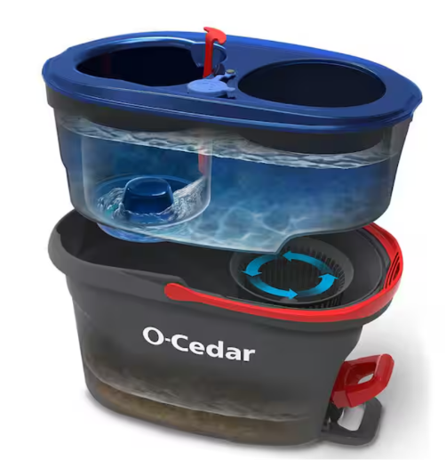 O-Cedar Easywring Rinseclean Microfiber Spin Mop & Bucket Floor Cleaning System - Image 3
